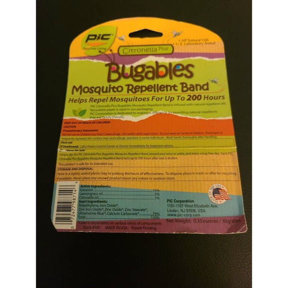 Two Bugables Mosquito Repellant Band - Citronella Plus - Two New 1 Band Packs - Picture 2 of 3